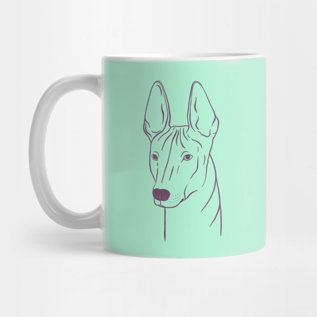 Xoloitzcuintli (Mint and Mauve) by illucalliart